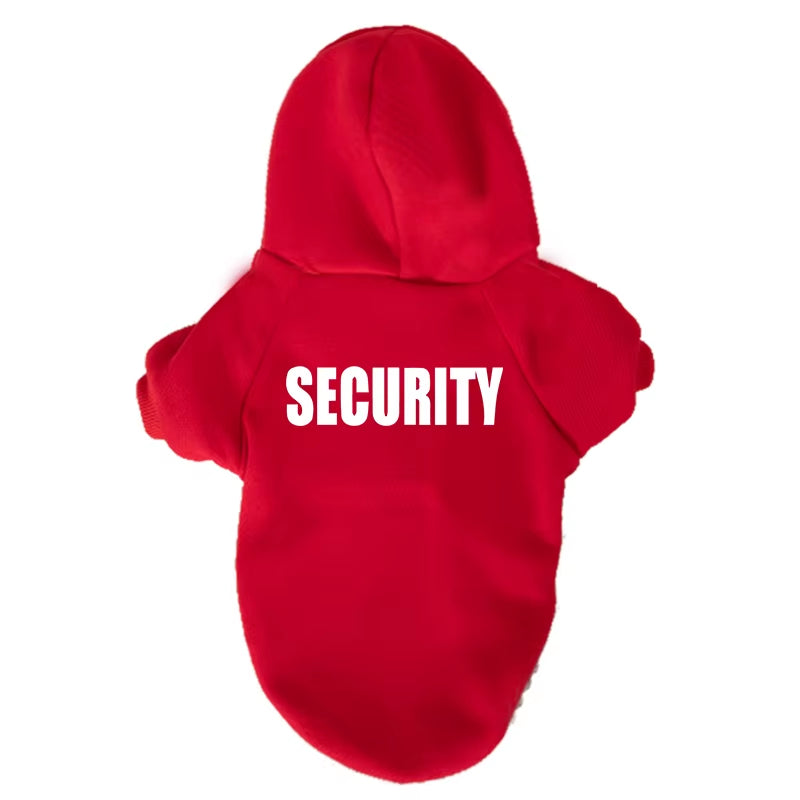 Security Dog Hoodie - Warm, Fashionable Pet Clothes for All Sizes