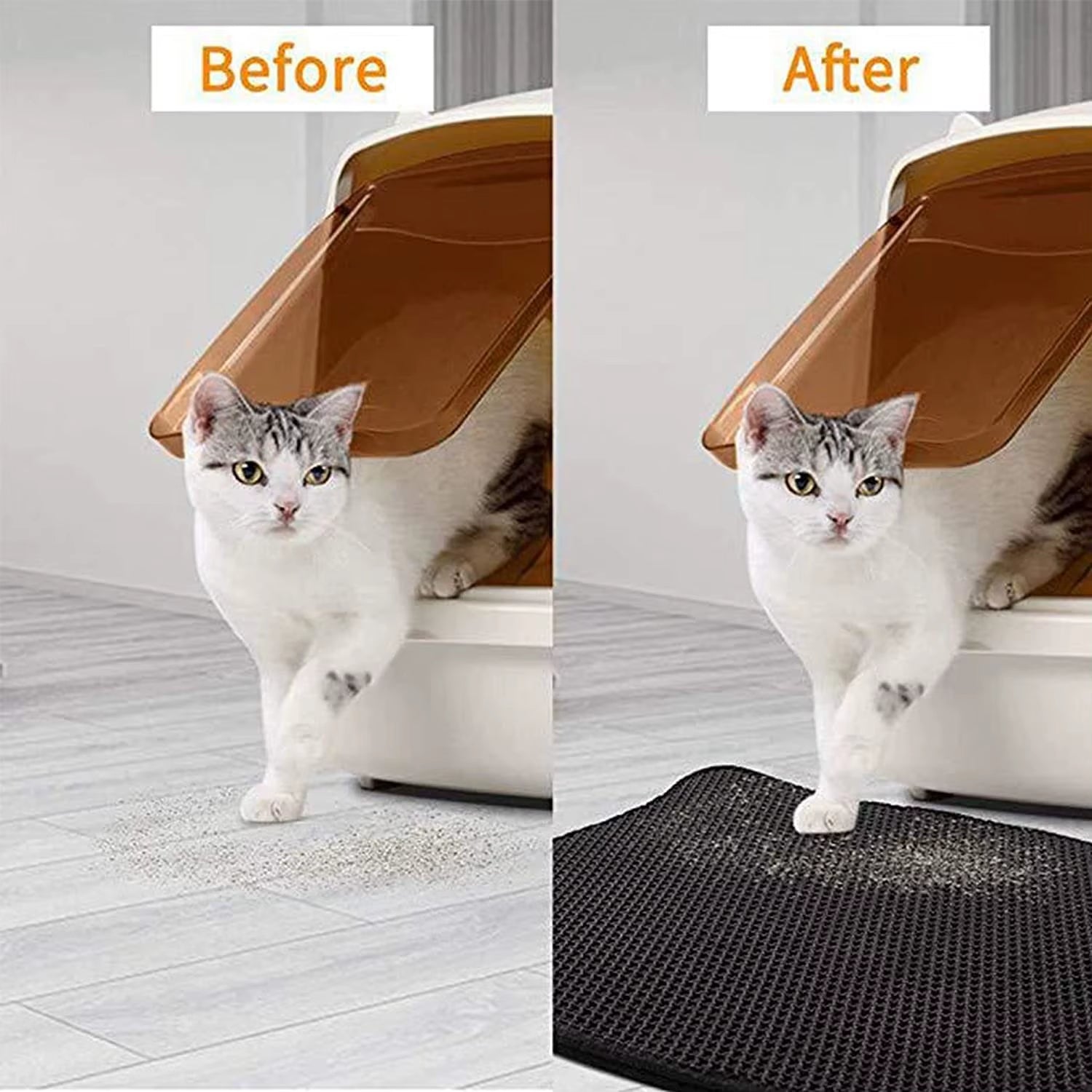Waterproof Double-Layer Non-Slip Cat Litter Mat – Washable