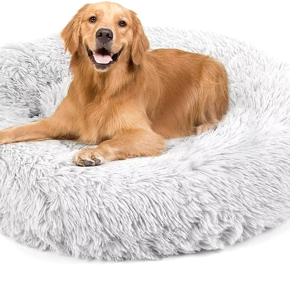 Ultra Soft Washable Pet Dog Bed, Round Cuddler Cushion, Warm