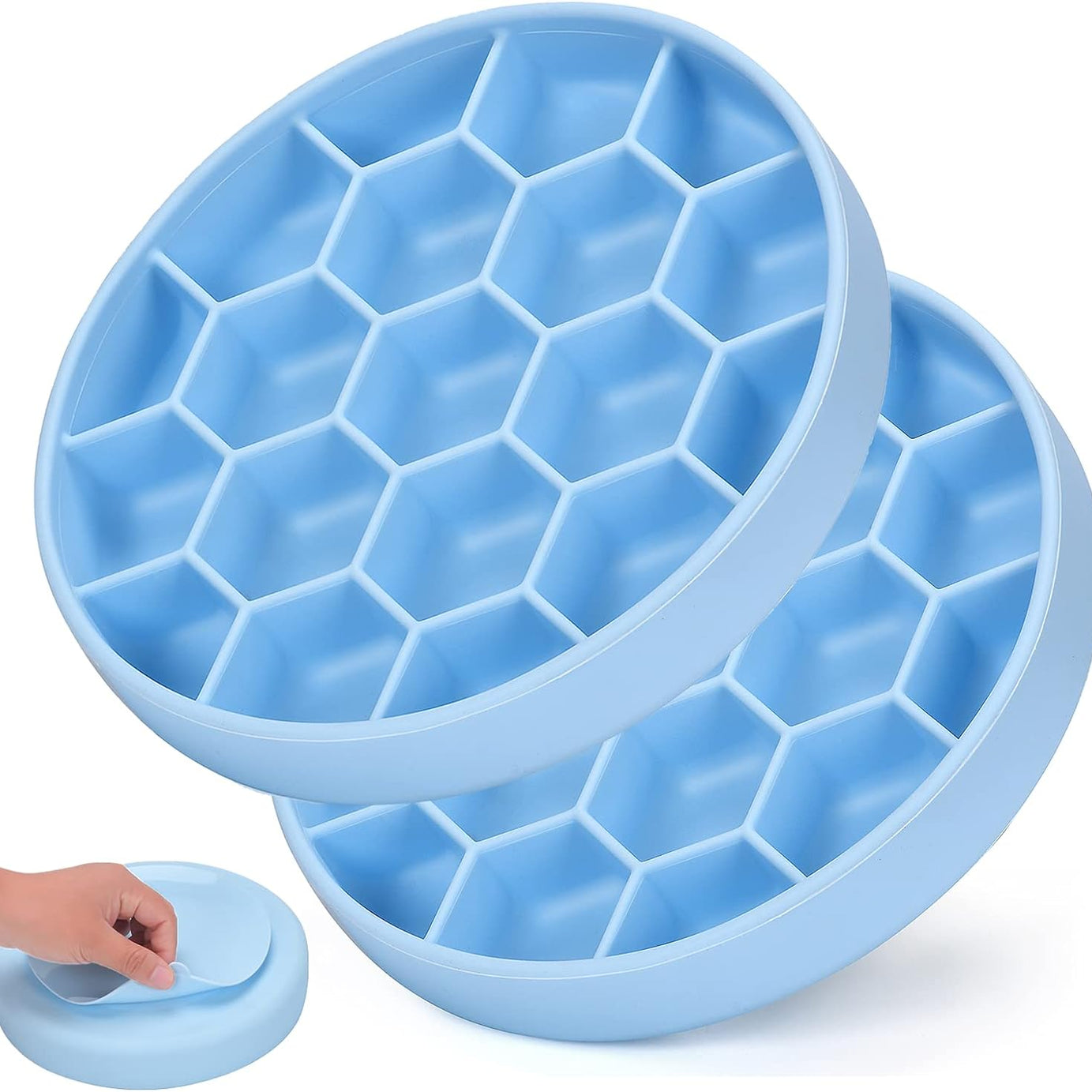 2 Pack Silicone Slow Feeder Dog Bowls