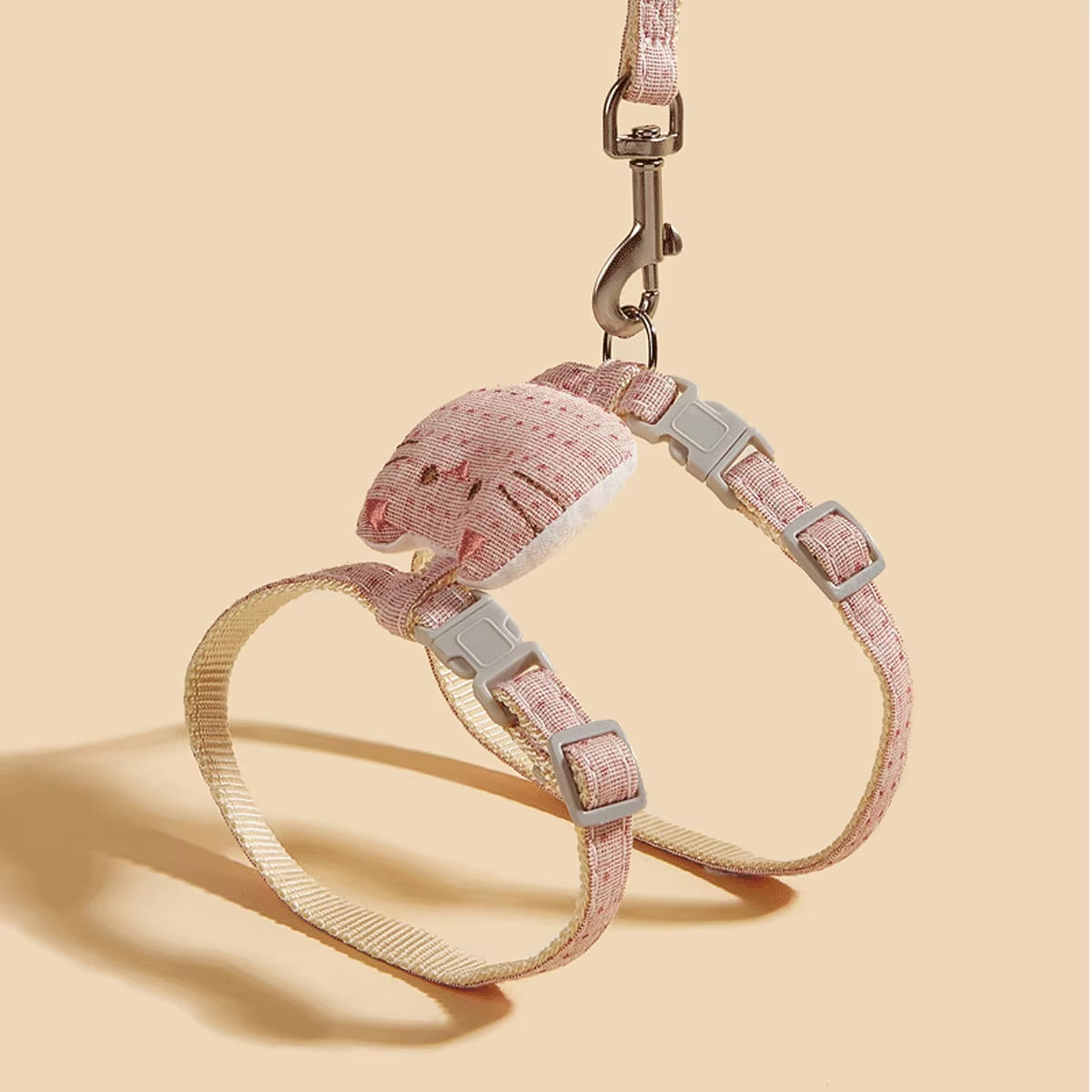 Adjustable Cat Harness Leash Set for Walking, Safety Belt