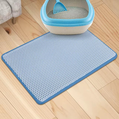 Waterproof Double-Layer Non-Slip Cat Litter Mat – Washable