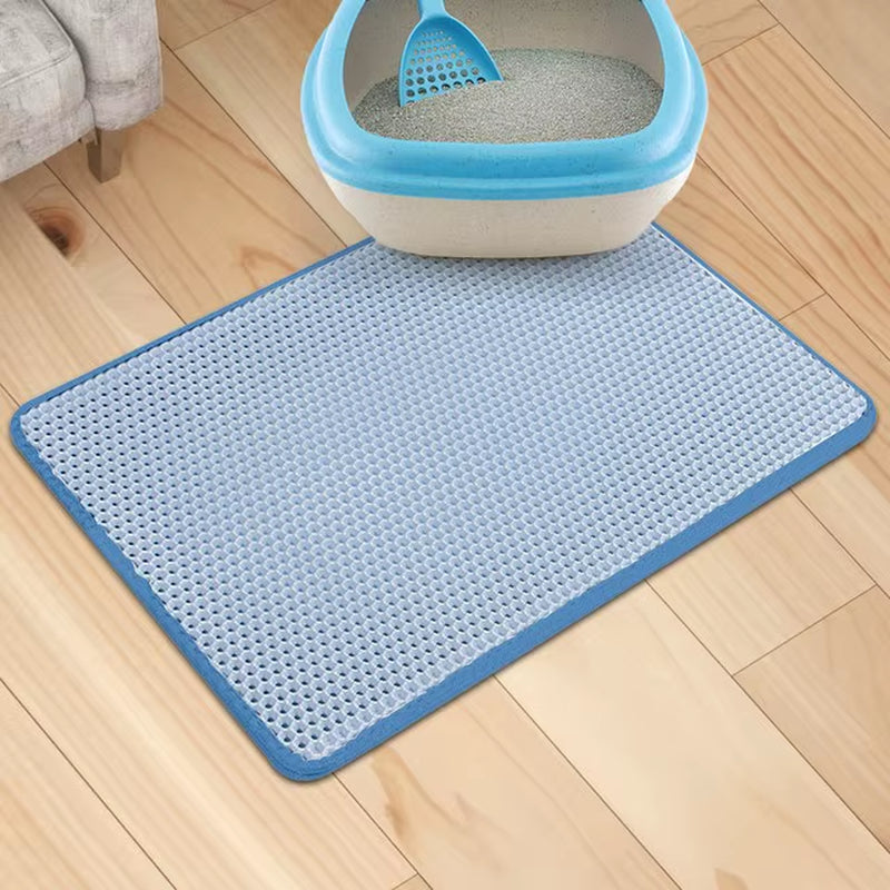 Waterproof Double-Layer Non-Slip Cat Litter Mat – Washable