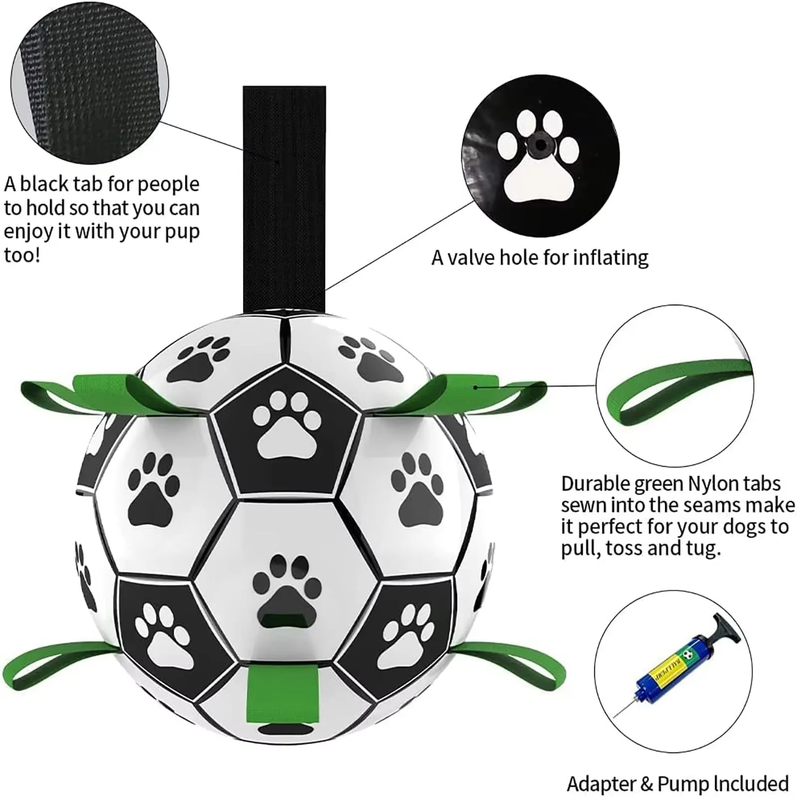 Interactive Inflatable Dog Soccer Ball for Large Dogs, Outdoor
