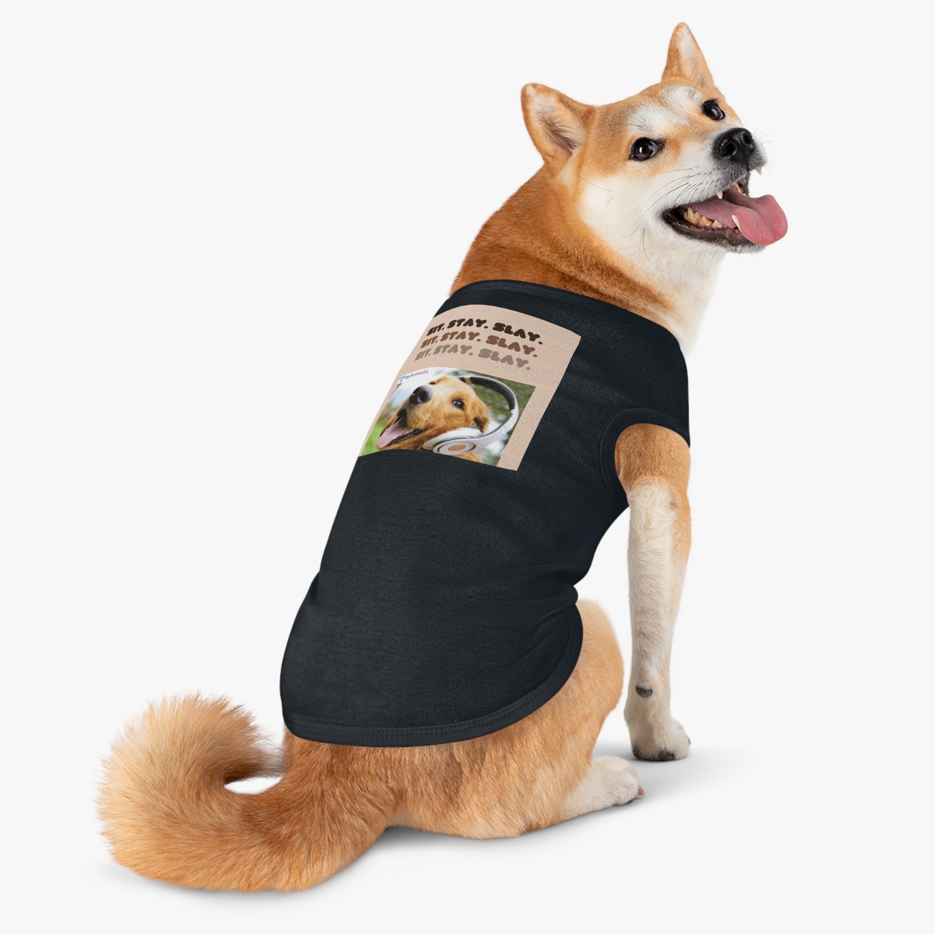 Funny Pet Tank Top - "Sit. Stay. Slay." for Dogs - Perfect for Pet Lovers and Gifts