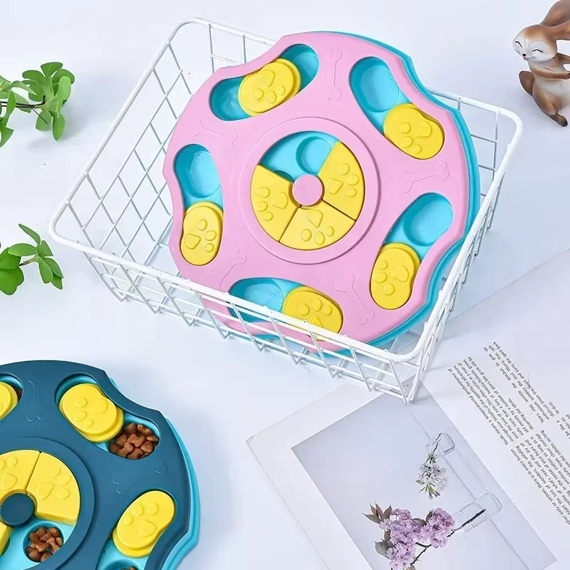 Dog Puzzle Toy Slow Feeder IQ Food Dispenser Non-Slip Bowl