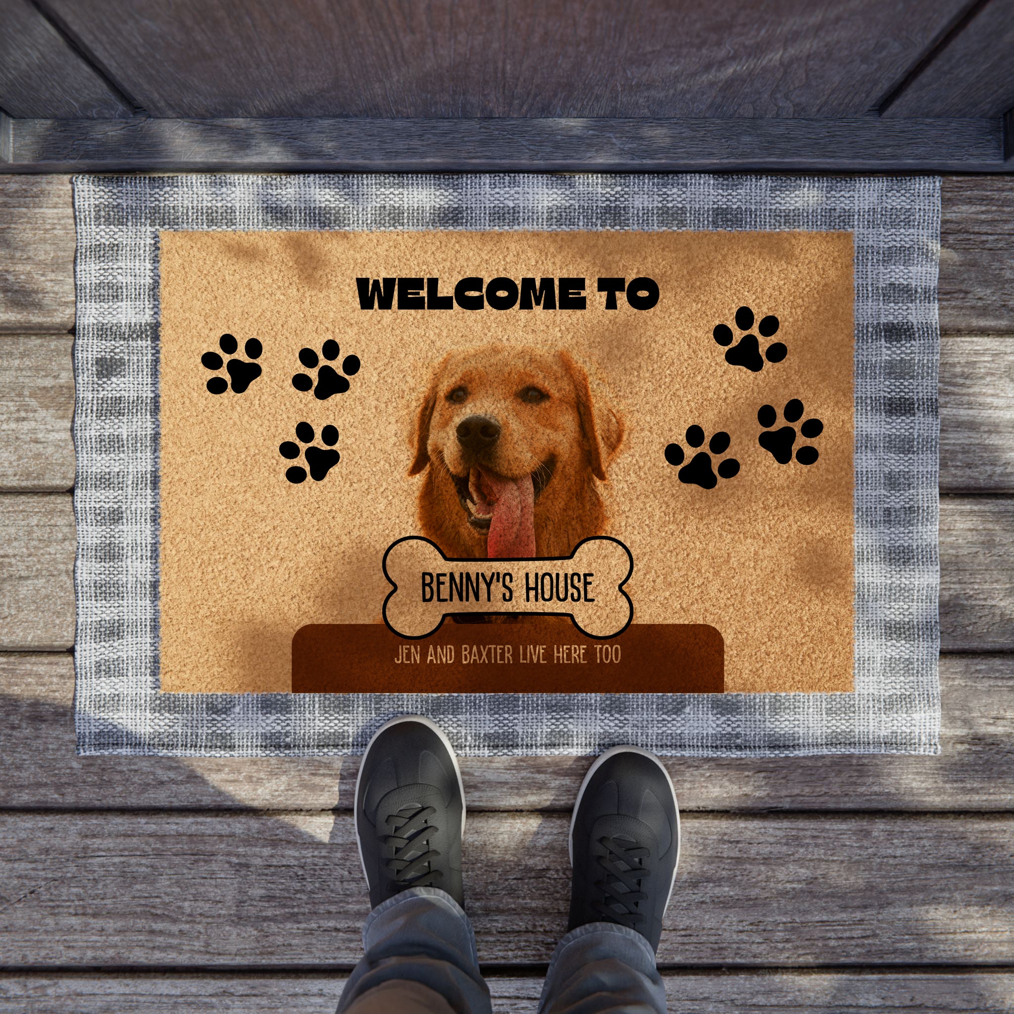Custom Welcome Mat – Personalized with Your Pet’s Photo & Name