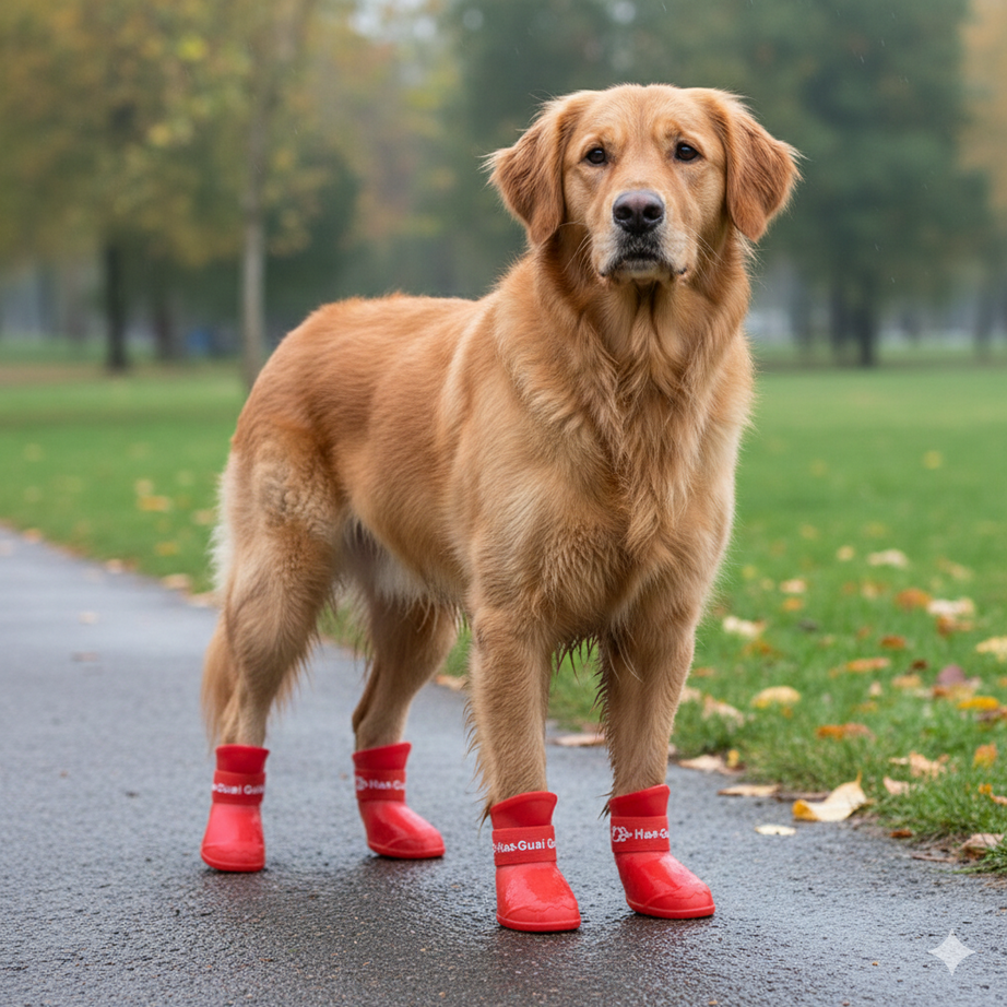 Dog Rain Boots Waterproof Non-Slip Shoes for Small Pets