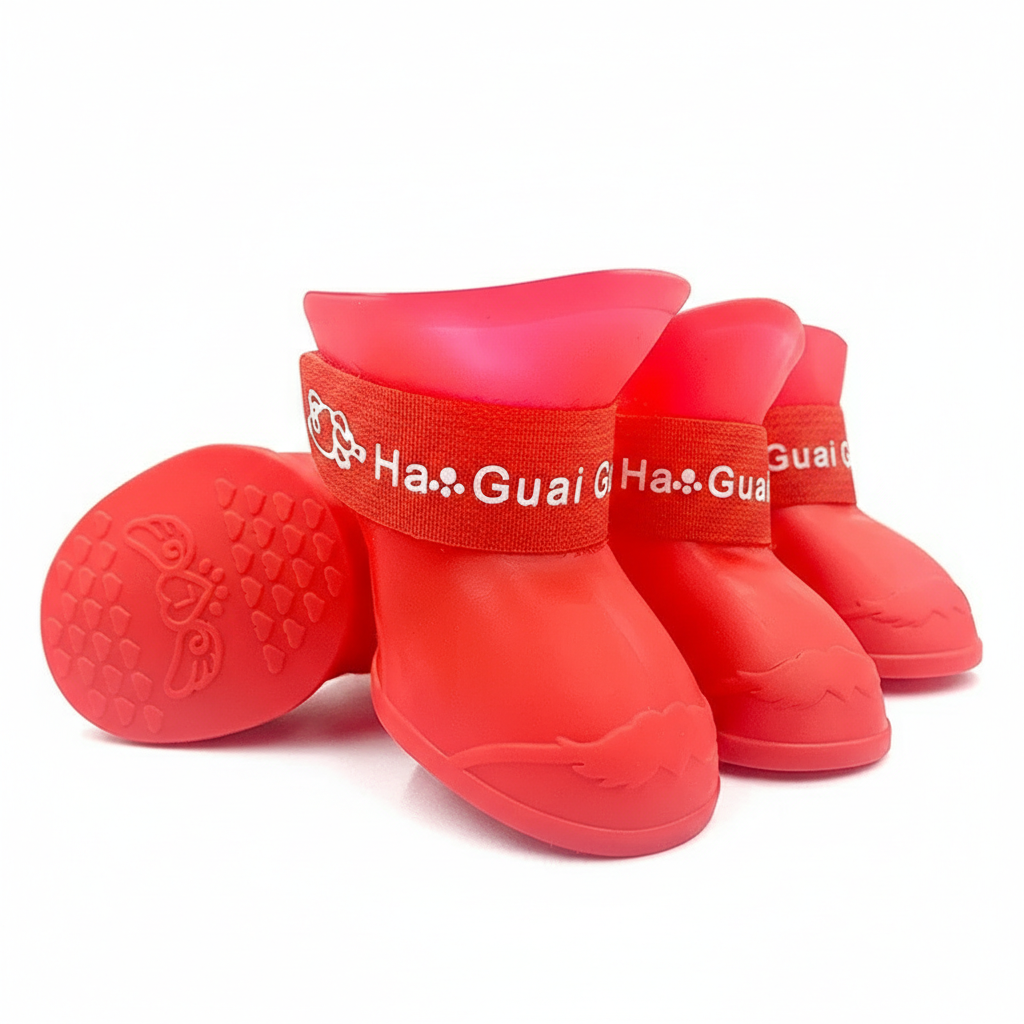 Dog Rain Boots Waterproof Non-Slip Shoes for Small Pets