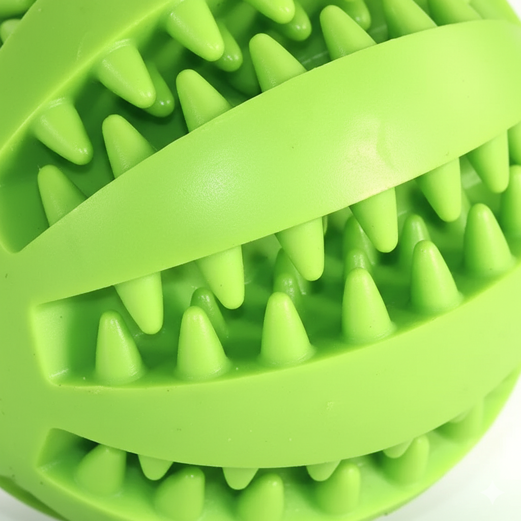 Extra-Tough Natural Rubber Dog Chew Ball – 5cm, Interactive