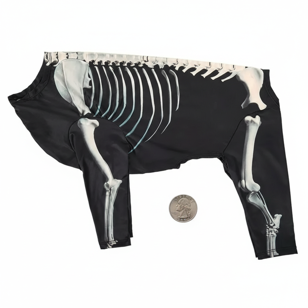 Dog Skeleton Hoodie – Four-Leg Pet Pullover Costume
