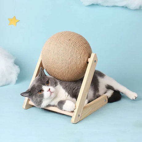 Cat Scratching Ball Toy – Sisal Board, Durable Pet Scratcher