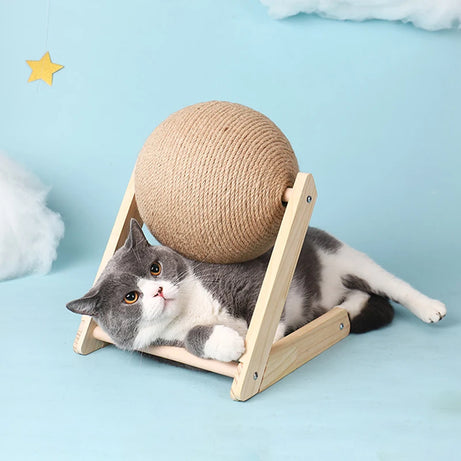 Cat Scratching Ball Toy – Sisal Board, Durable Pet Scratcher