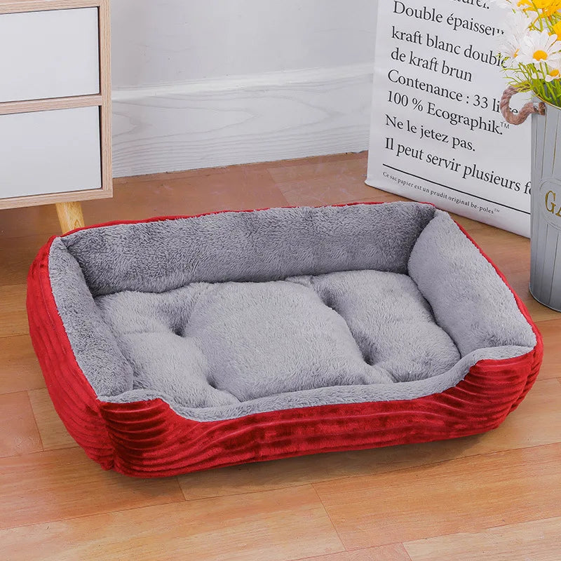Colorful Square Winter Soft Warm Waterproof Dog/Cat Bed Mat