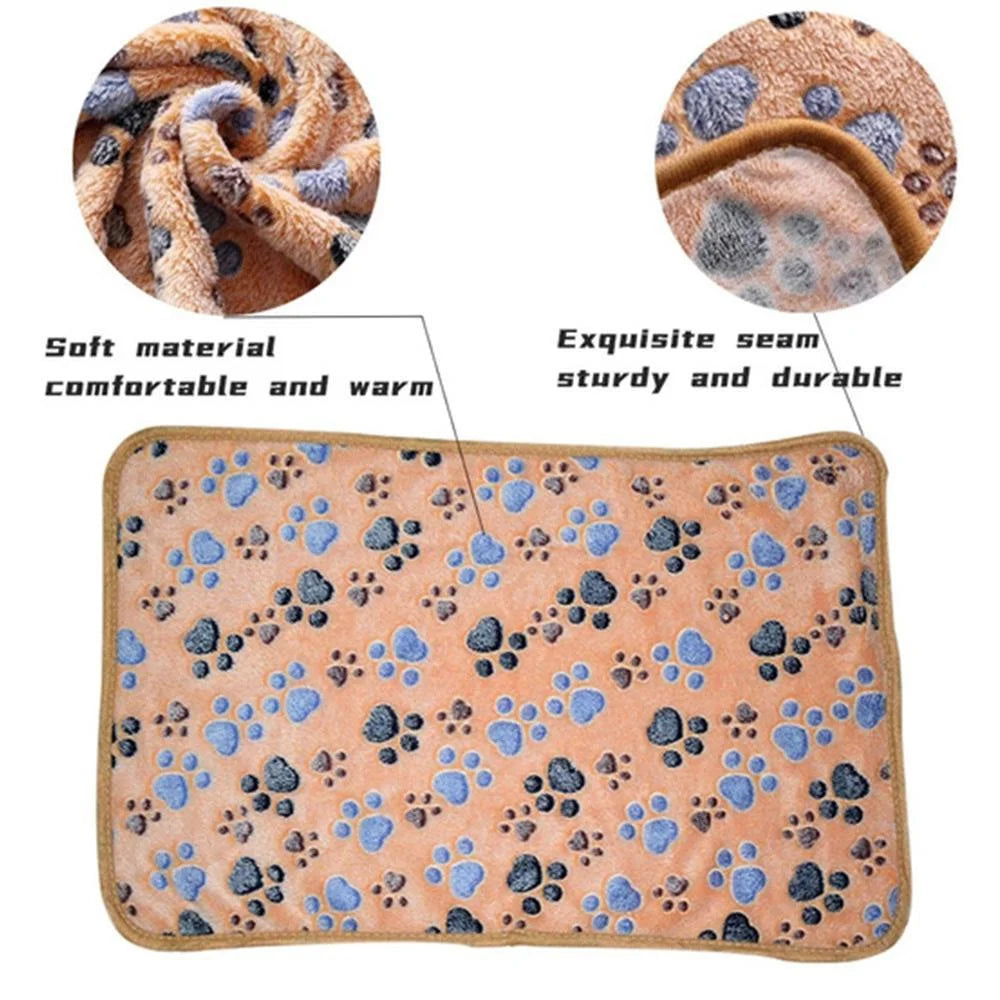 Soft Cartoon Pet Blanket – Warm, Fluffy & Cozy Mat