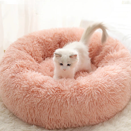 Winter Plush Pet Bed, Detachable & Washable, Cat/Dog Nest