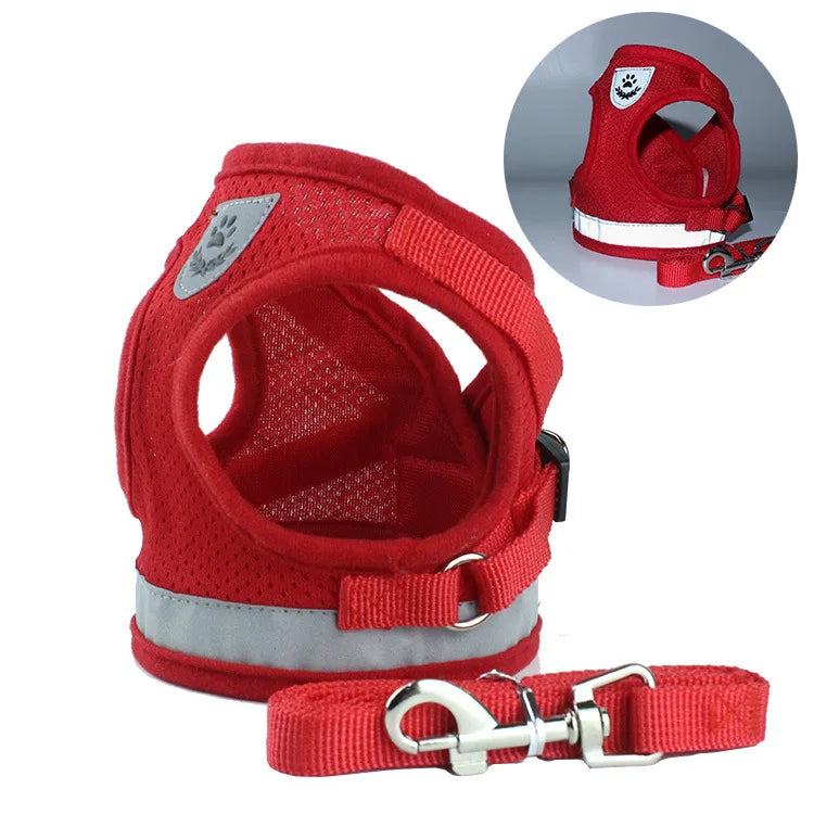 Pet Reflective Harness with Leash