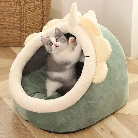 Cozy Cat Bed House Nest Cushion Tent Pet Sleeping Cave Basket