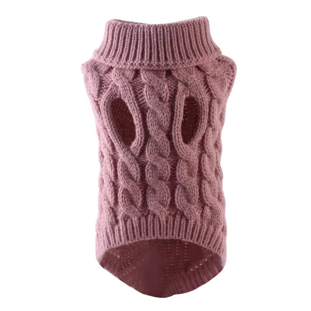 Winter Dog Sweater for Small Dogs Cats – Warm Turtleneck
