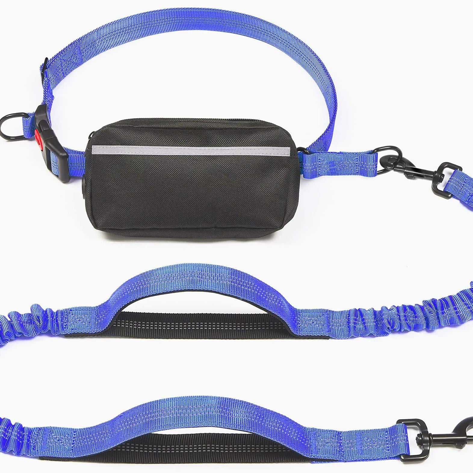 Hands-Free Retractable Leash with Pouch & Padded Handles