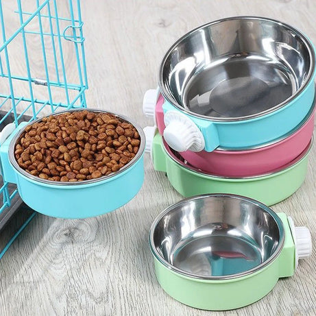 Crate Dog Bowl – Removable Stainless Steel Hanging Feeder