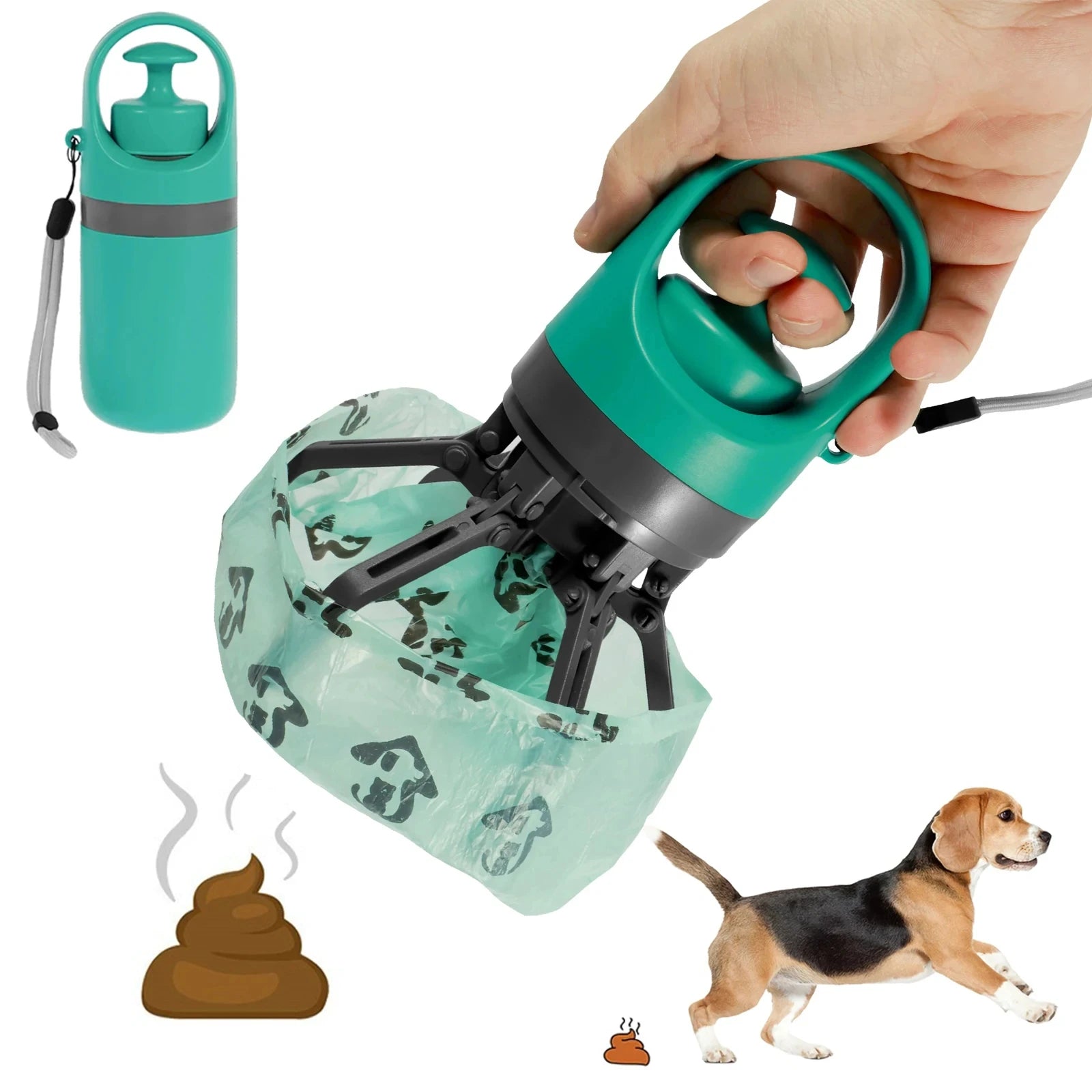 Portable Six-Claw Pet Poop Picker