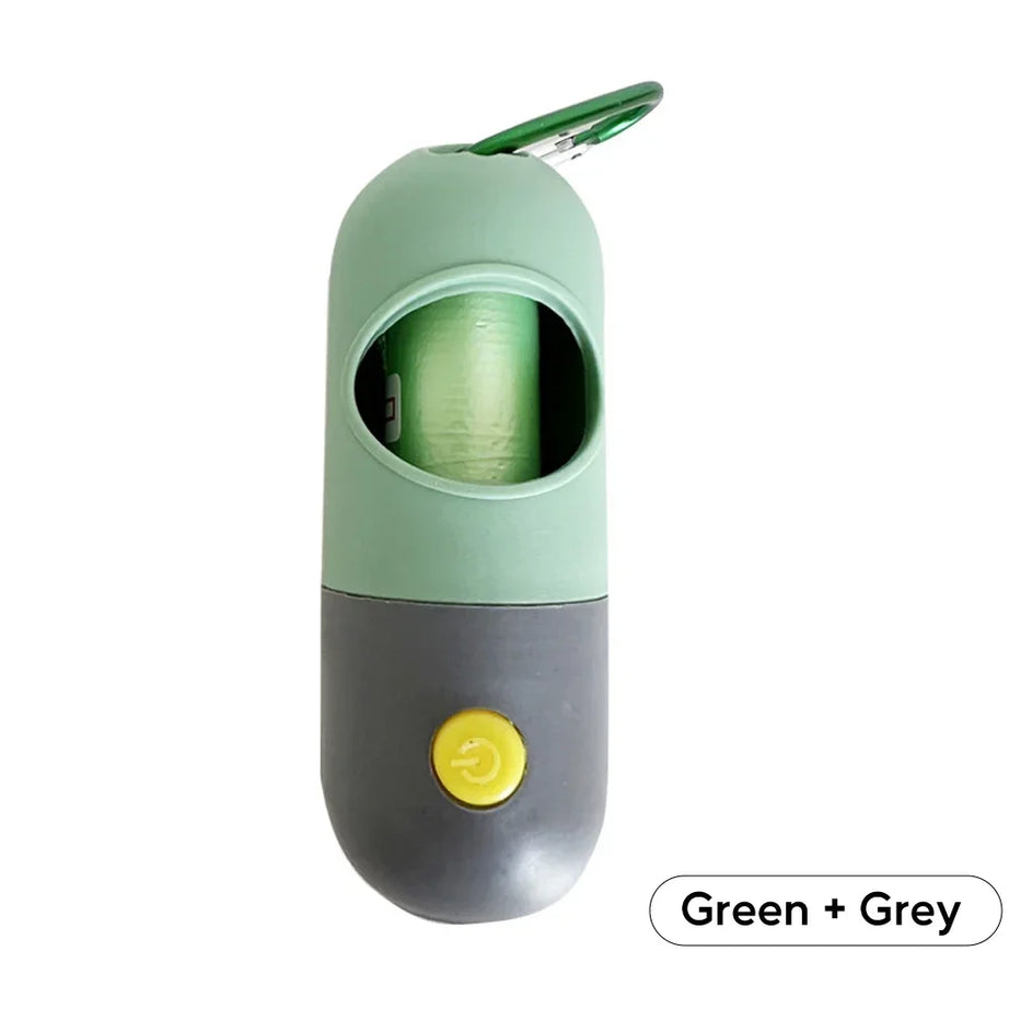 LED Dog Poop Bag Dispenser – Portable, Degradable Waste Bags