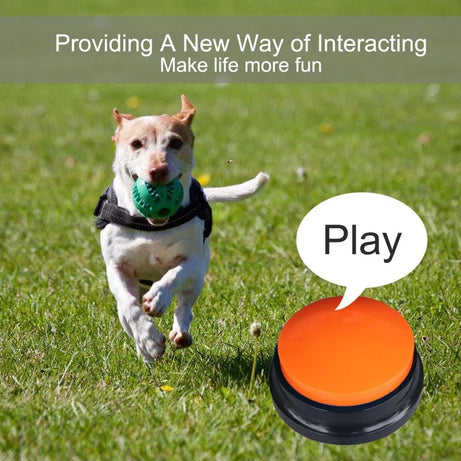 Dog Training Voice Button – 30s Recordable Pet Communication