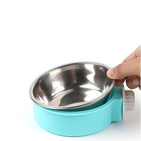 Crate Dog Bowl – Removable Stainless Steel Hanging Feeder
