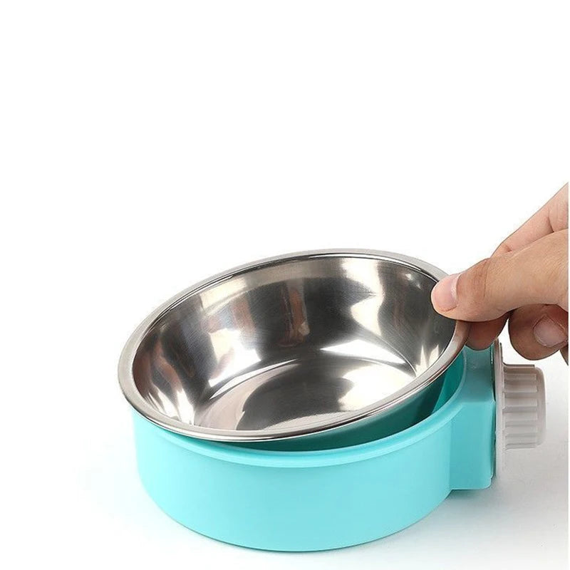 Crate Dog Bowl – Removable Stainless Steel Hanging Feeder