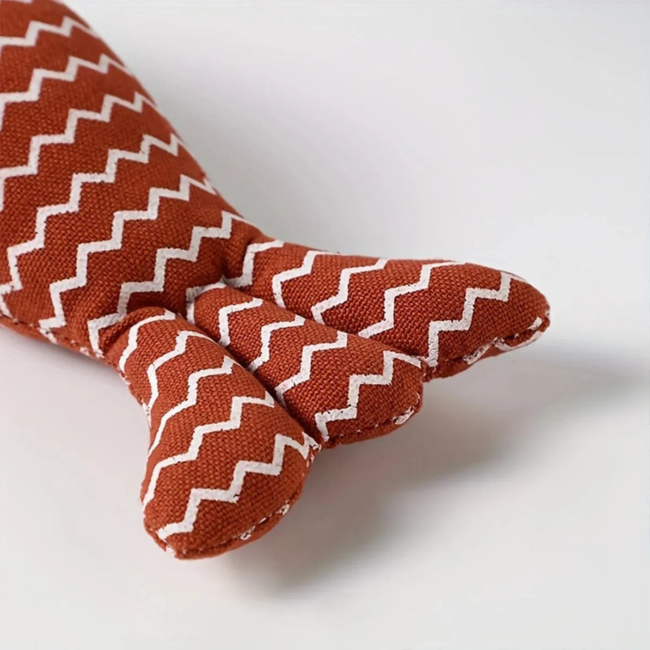 Cat Chew Toy – Linen Fish Pillow, Pet Training Simulation