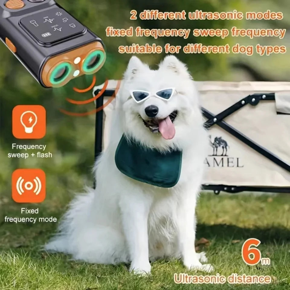 Rechargeable Ultrasonic Dog Repeller & Trainer with LED Light