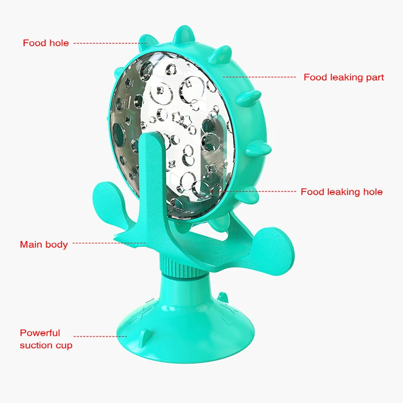 Interactive Pet Feeder Wheel – Slow Food Training Toy for Dogs & Cats