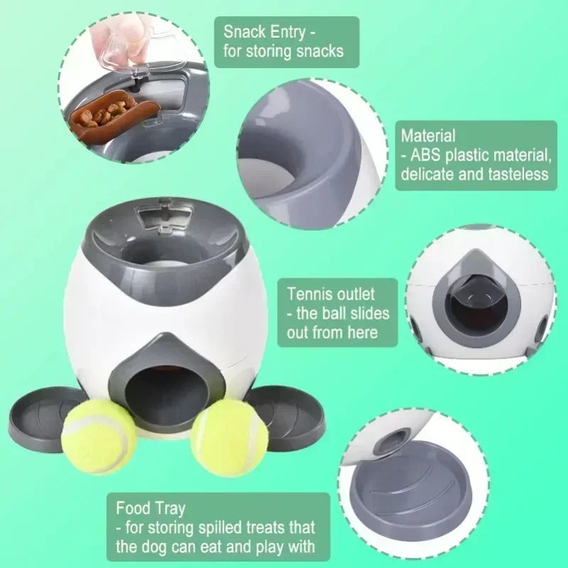 Automatic Dog Ball Launcher & Smart Feeder for Medium Dogs