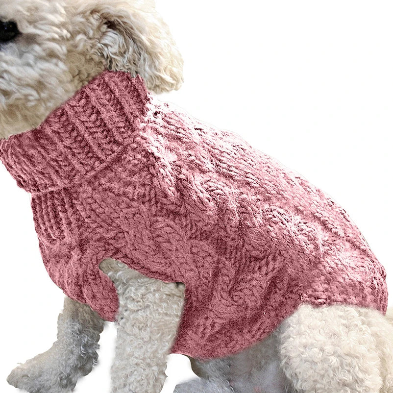 Winter Dog Sweater for Small Dogs Cats – Warm Turtleneck