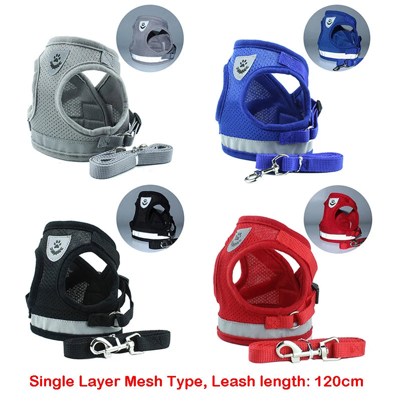 Pet Reflective Harness with Leash
