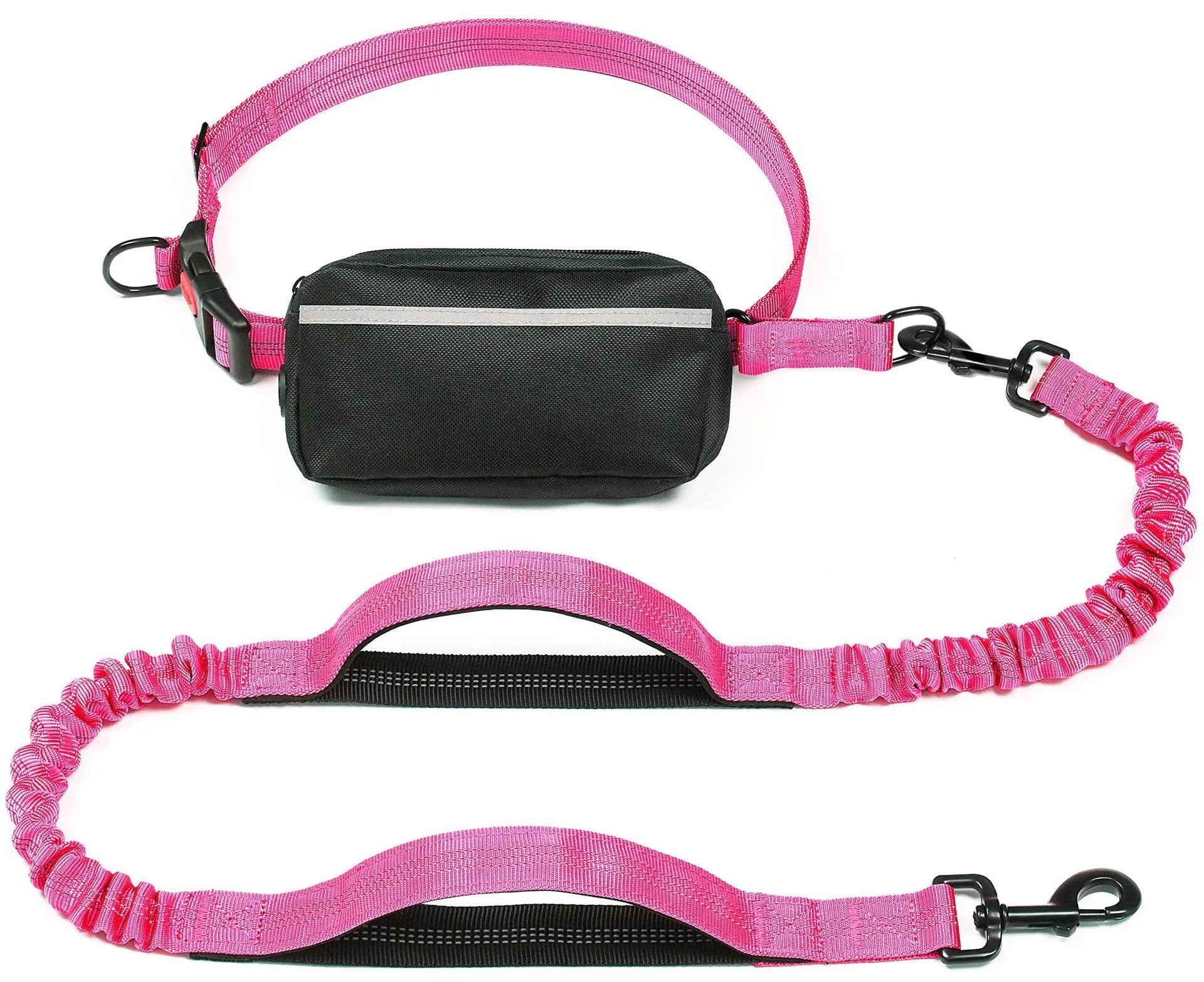 Hands-Free Retractable Leash with Pouch & Padded Handles