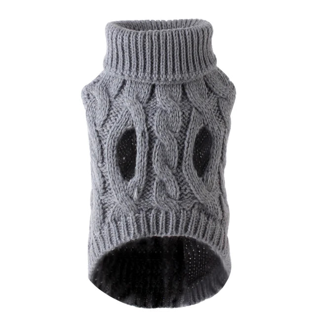 Winter Dog Sweater for Small Dogs Cats – Warm Turtleneck