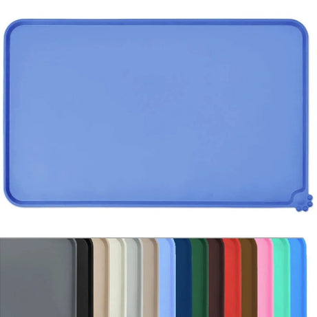 Non-Slip Waterproof Silicone Pet Food Mat, High-Lipped, Non-Stick