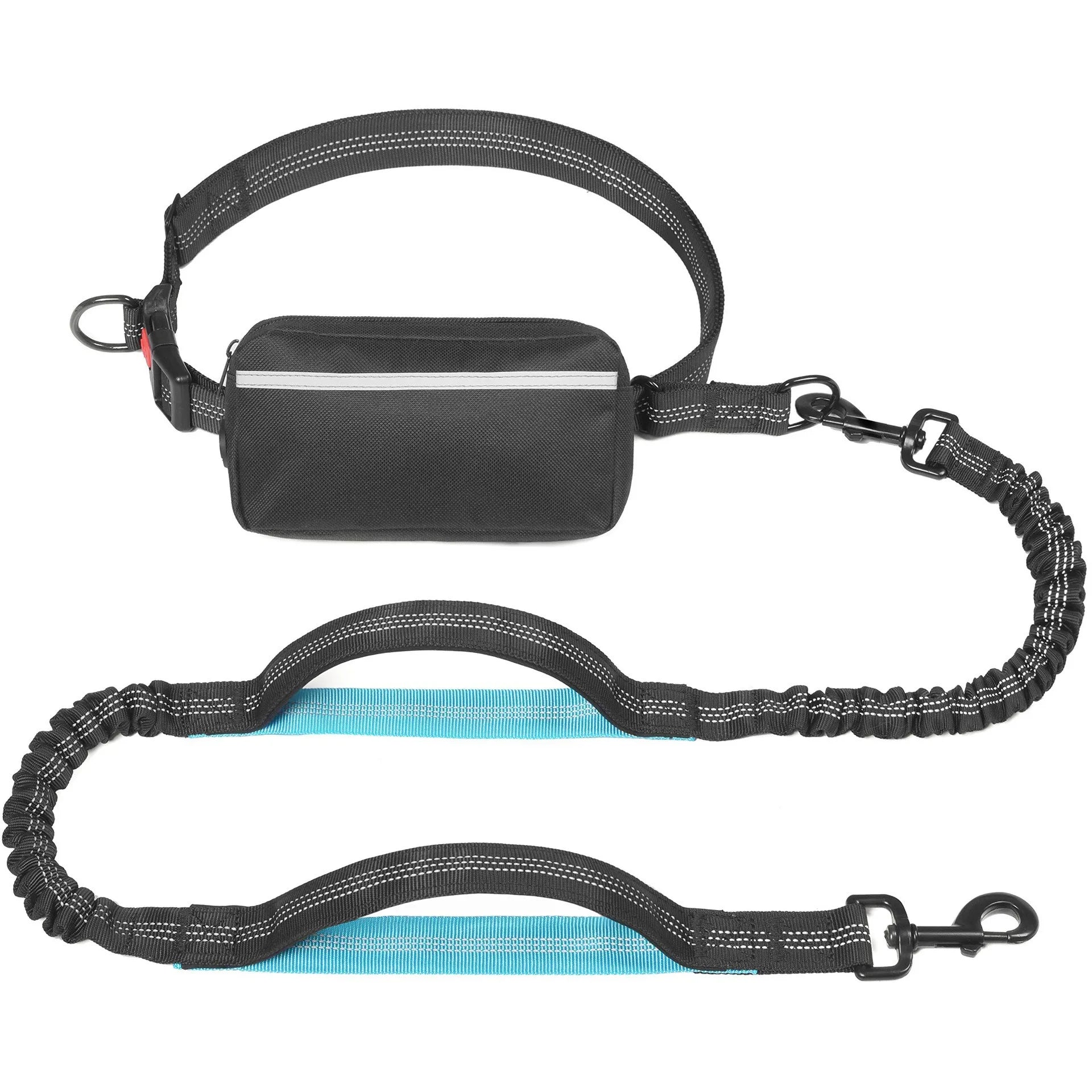Hands-Free Retractable Leash with Pouch & Padded Handles