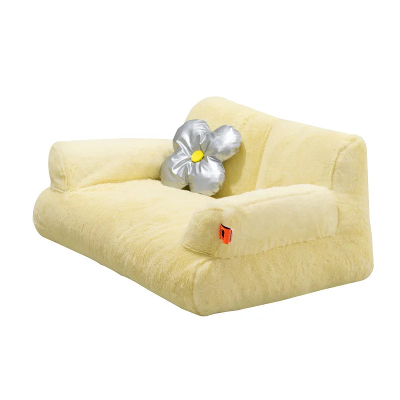 Luxury Fluffy Soft Cat Bed Sofa Nest | Pet Lounger & Kennel