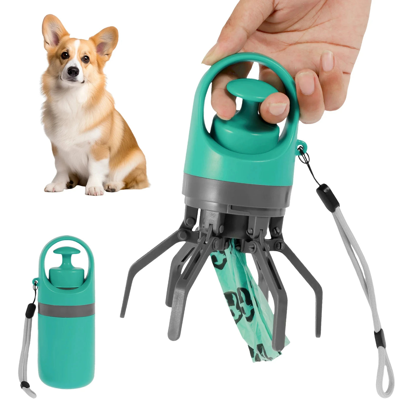 Portable Six-Claw Pet Poop Picker