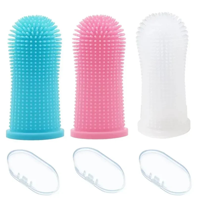 3/1Pcs Pet Finger Toothbrush for Cats & Small Dogs Teeth