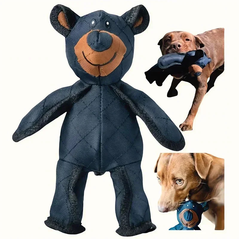Indestructible Squeaky Plush Dog Toy – Ultra-Tough Chewer