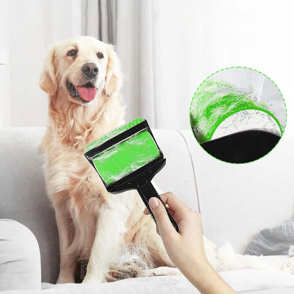 Reusable Sticky Lint Roller Pet Hair Remover for Clothes & Furniture