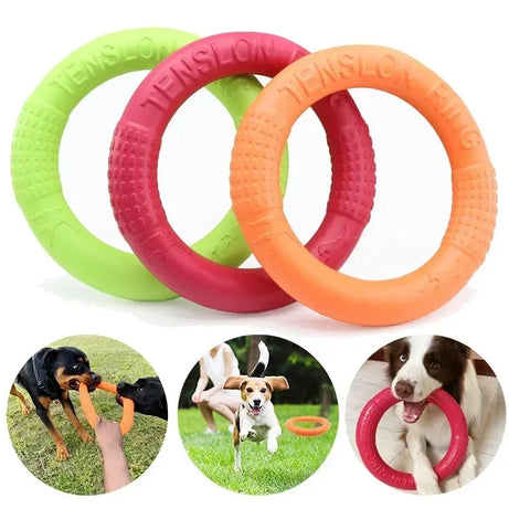 Large TPR Dog Toy Ring, Interactive, Durable Teeth Grinder