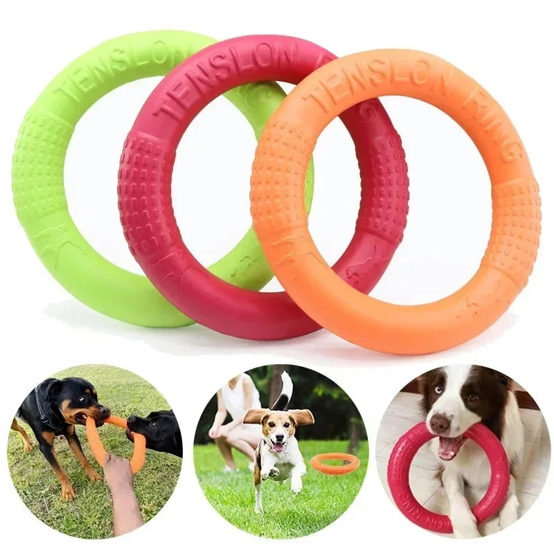 Large TPR Dog Toy Ring, Interactive, Durable Teeth Grinder