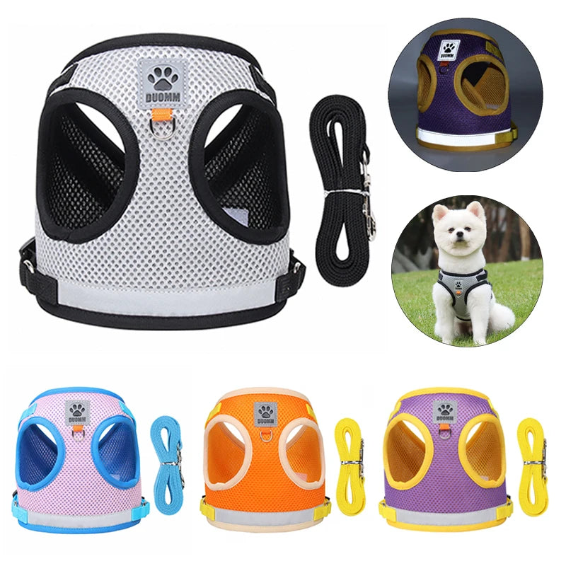 Pet Reflective Harness with Leash