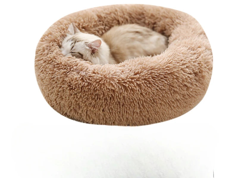 Winter Plush Pet Bed, Detachable & Washable, Cat/Dog Nest