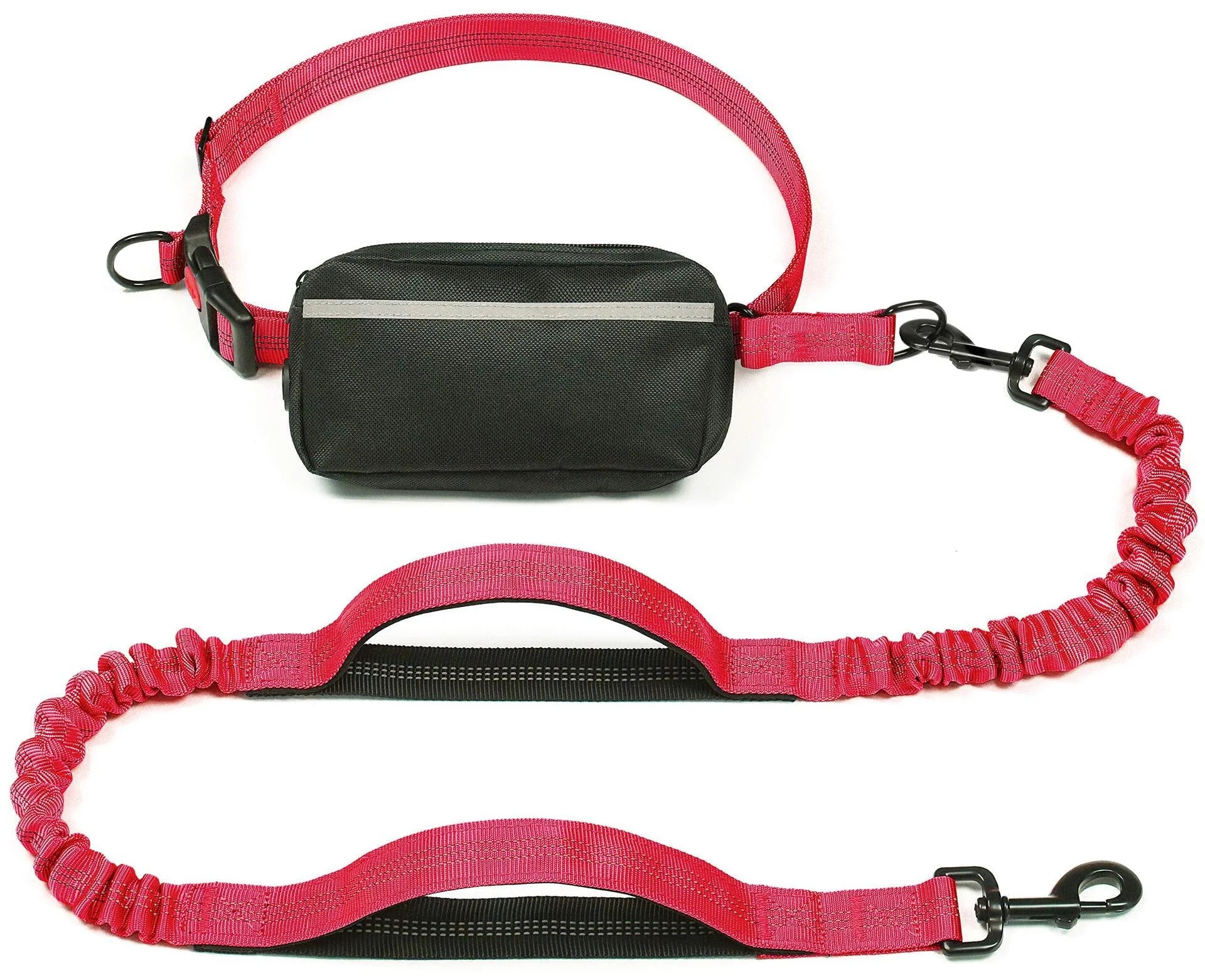Hands-Free Retractable Leash with Pouch & Padded Handles